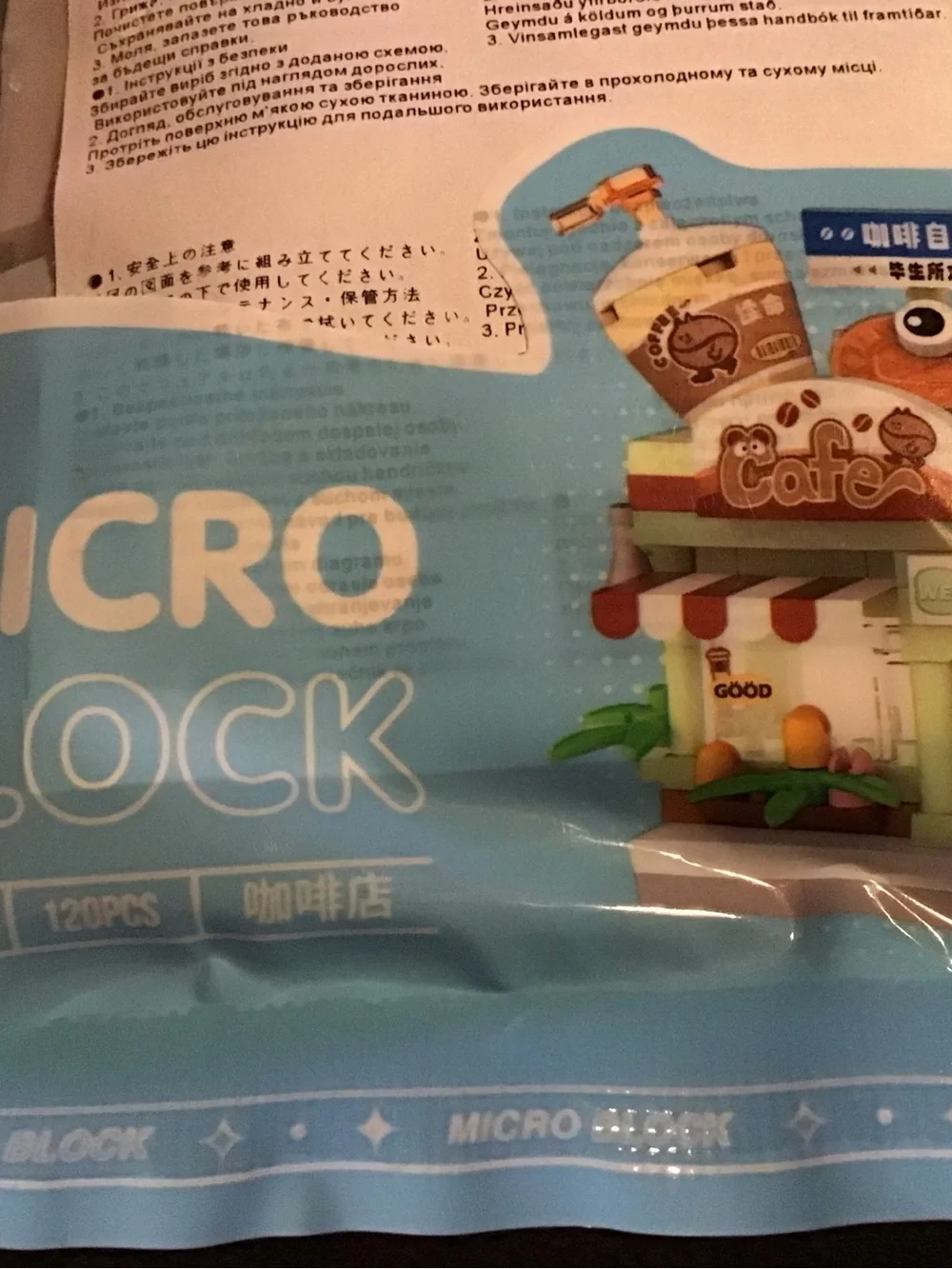 Micro Block Mini Café Building Set - Light Blue